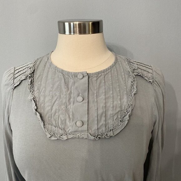 Chloe Blue Top Pintuck Lace Victorian Size 6 - Picture 3 of 9